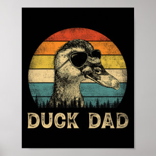 Vintage-Ente Papa Entenliebhaber Daddy Vatertag Poster