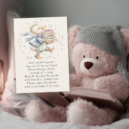 Vintage-Enten-Bücher-für-Baby-Beilegerkarte Visitenkarte