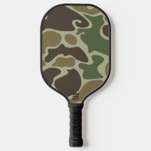 Vintage-Enten-Tarnung-Froschhaut-Ozark-Wald Pickleball Schläger