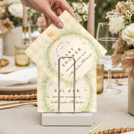 Vintage-Entenküken-Blumen-Babyparty Serviette