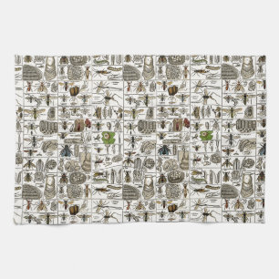 Vintage Entomologie Handtuch