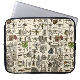 Vintage Entomologie Laptopschutzhülle
