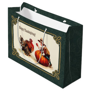 Vintage Entwurfs-Erntedank-Geschenk-Taschen Große Geschenktüte