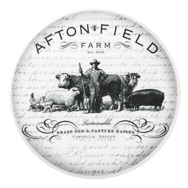 Vintage Entwurfs-Tür-oder Fach-Griffe Keramikknauf (Vorderseite)