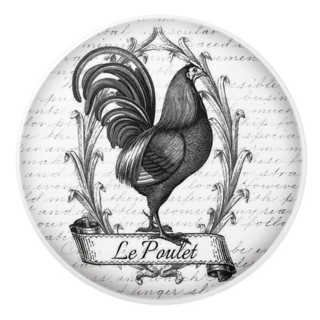 Vintage Entwurfstüren oder Schubladenanschlüsse Keramikknauf (Vorderseite)