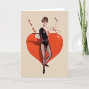 Vintage Epee-Fechter-Gruß-Karte Karte