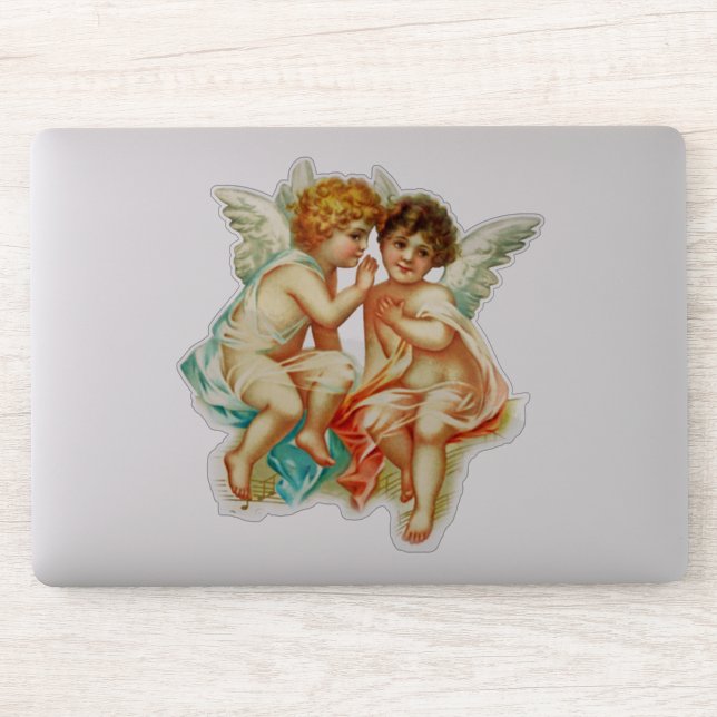 Vintage Ephemera Angel Cherubs Illustration Aufkleber (Computer)