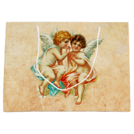 Vintage Ephemera Angel Cherubs Illustration Große Geschenktüte
