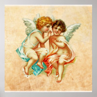Vintage Ephemera Angel Cherubs Illustration