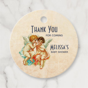 Vintage Ephemera Angel Cherubs Kinderdusche Geschenkanhänger