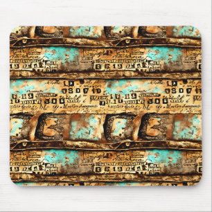 Vintage Ephemera Collage alter Banknoten Mousepad