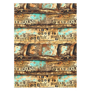 Vintage Ephemera Collage alter Banknoten Tischdecke