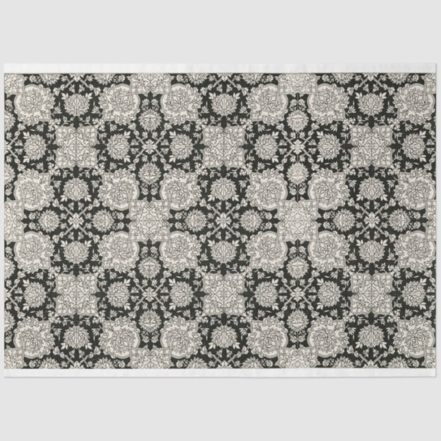 Vintage Ephemera-Dekoupage-Mustervorlage Seidenpapier (Vorderseite)