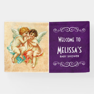 Vintage-Ephemera-Engel-Cherubim-Baby-Shower Banner