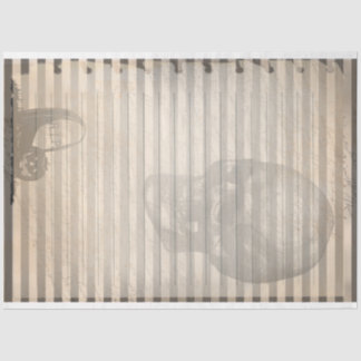 Vintage-Ephemera-Halloween-Totenkopf-Geist Seidenpapier