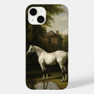 Vintage-Equestrian-Gemälde eines weißen Pferdes Case-Mate iPhone 14 Hülle