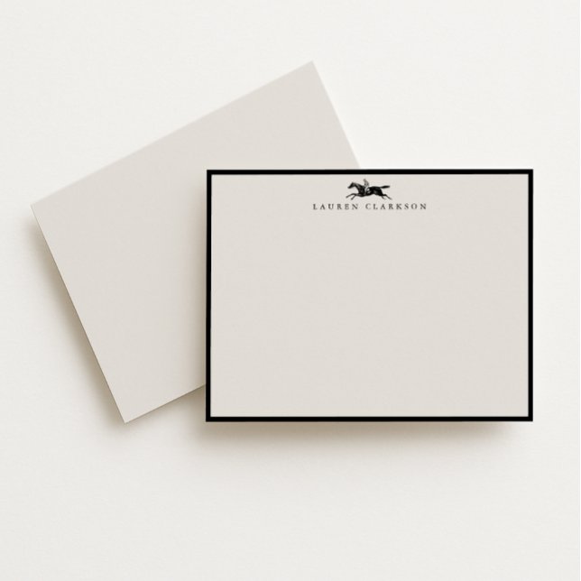 Vintage Equestrian Rider Stationery Note Card Einladung (Von Creator hochgeladen)