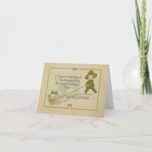 Vintage Era Valentine des Ersten Weltkriegs Karte