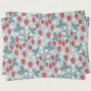 Vintage-Erdbeere-Cottagecore-Florale Botanik Seidenpapier