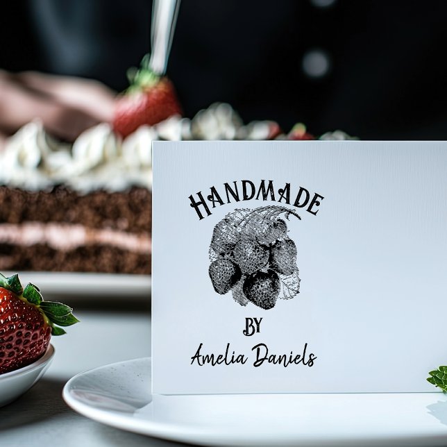 Vintage Erdbeere, handgefertigt aus Kautschuk, Bri Permastempel (Von Creator hochgeladen)