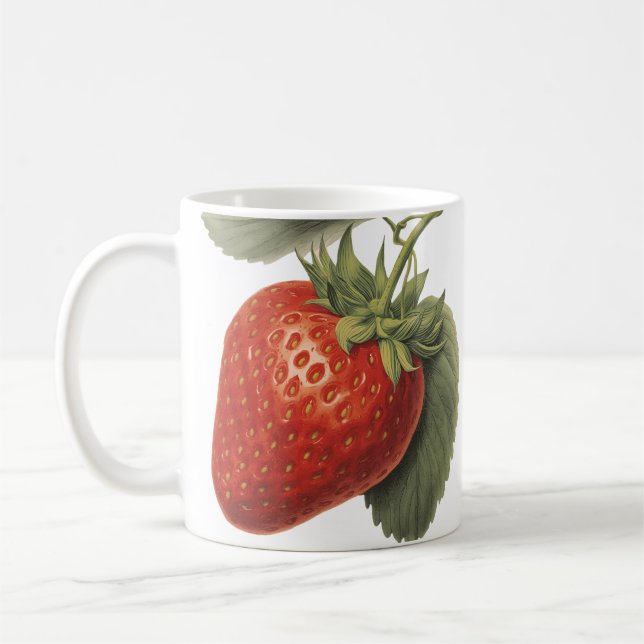 Vintage Erdbeere  Kaffeetasse (Links)