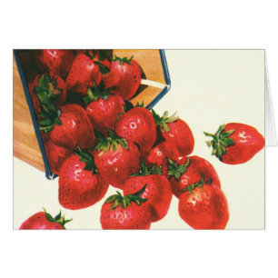 Vintage Erdbeeren in Körben, Obstbeeren