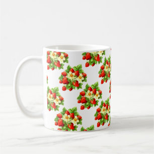 Vintage Erdbeeren Kaffeetasse