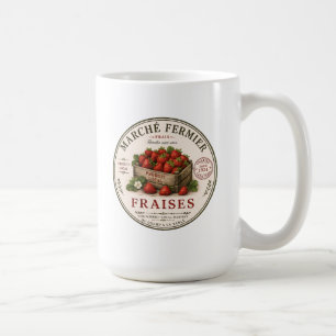 Vintage Erdbeeren vom französischen Bauernmarkt Kaffeetasse