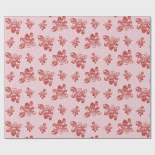 Vintage ErdbeereToile Muster-Geschenk-Verpackung Geschenkpapier