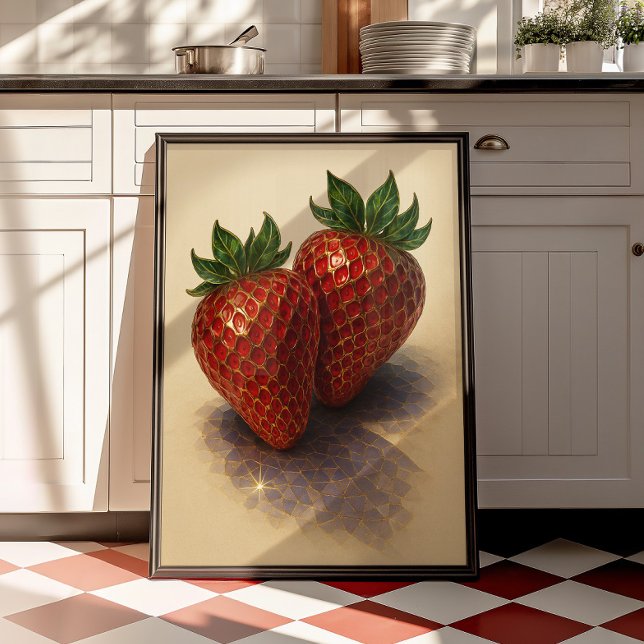 Vintage-Erdbeerkunst | Botanische Kunst Poster (Von Creator hochgeladen)