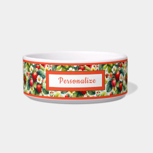 Vintage-Erdbeerstück-Daisy-Blumendesign Napf