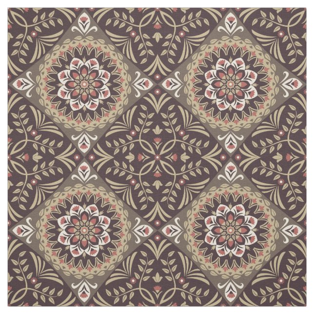 Vintage Erde tont Baumwollgewebe 28" × 18" Stoff (Muster)