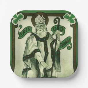 Vintage - Erin Go Bragh - St. Patricks Gruß Pappteller
