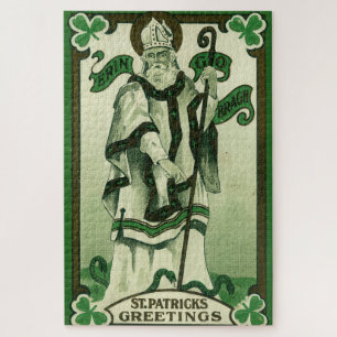 Vintage - Erin Go Bragh - St. Patricks Gruß Puzzle
