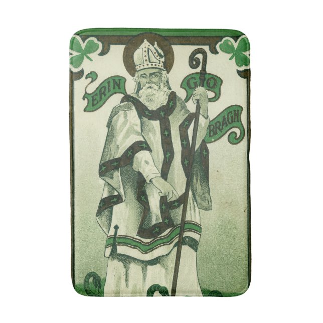 Vintage - Erin Go Bragh - St. Patrick's Grüße Badematte (Vorderseite Vertikal)