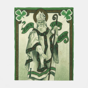 Vintage - Erin Go Bragh - St. Patricks Grüße Fleecedecke
