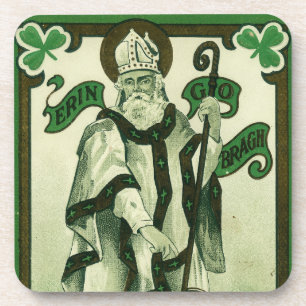 Vintage - Erin Go Bragh - St. Patricks Grüße Getränkeuntersetzer