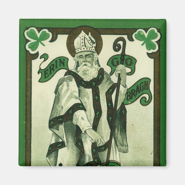 Vintage - Erin Go Bragh - St. Patrick's Grüße Magnet (Vorne)