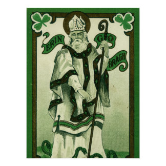 Vintage - Erin Go Bragh - St. Patrick's Grüße Poster