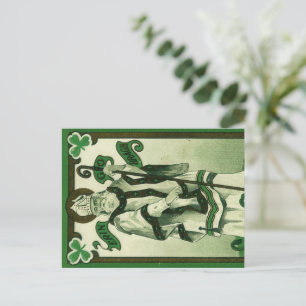 Vintage - Erin Go Bragh - St. Patrick's Grüße Postkarte