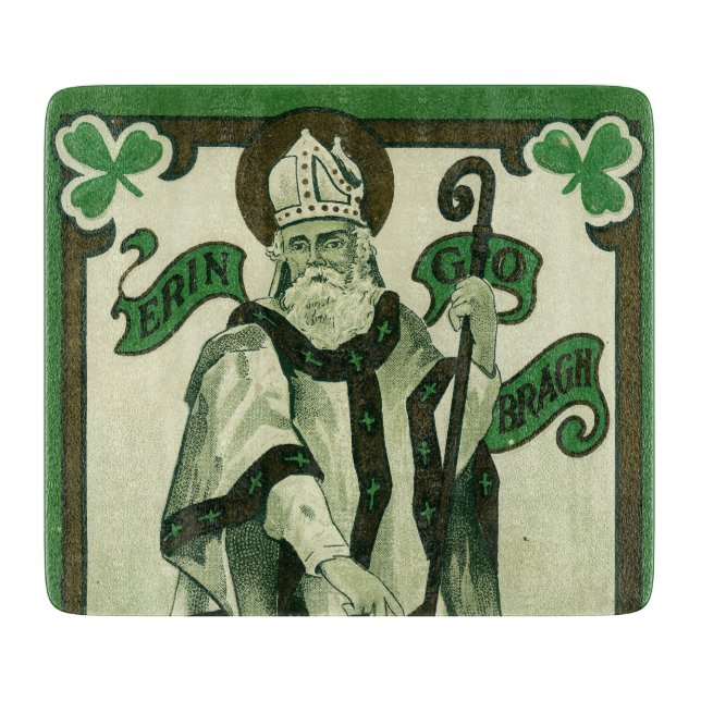 Vintage - Erin Go Bragh - St. Patricks Grüße Schneidebrett (Vorderseite)