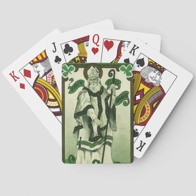 Vintage - Erin Go Bragh - St. Patricks Grüße Spielkarten (Rückseite)