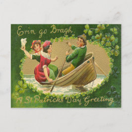 Vintage Erin Go Pragh St Patrick's Day Card Postkarte