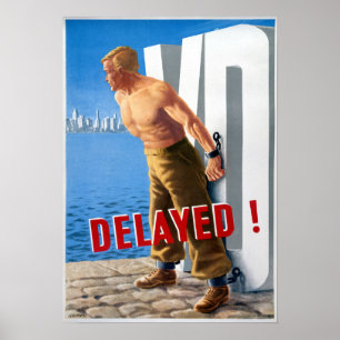 Vintage Erkrankung des Nervensystems Poster