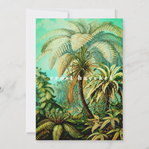 Vintage Ernst Haeckel Botanische Palmen Dankeskarte