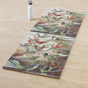 Vintage Ernst Haeckel Farbposter Kolibri Yogamatte