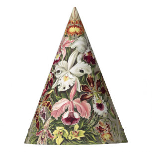 Vintage Ernst Haeckel Orchideen Botanischer Druck Partyhütchen