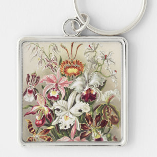 Vintage Ernst Haeckel Orchideen Botanischer Druck Schlüsselanhänger