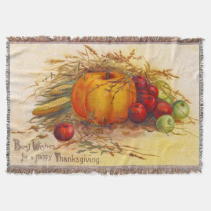 Vintage Ernte und Erntedank Decke