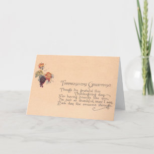 Vintage Erntedank-Freund-Gruß-Karte Karte